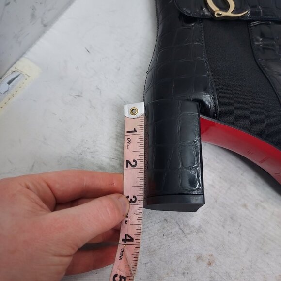 Christian Louboutin Black Crocodile Chelsea Boot - Picture 12 of 12